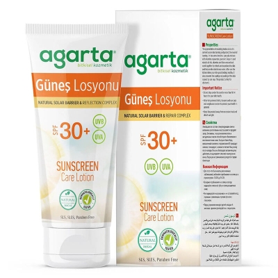 Agarta Doğal Güneş Losyonu 30 SPF 100 ml