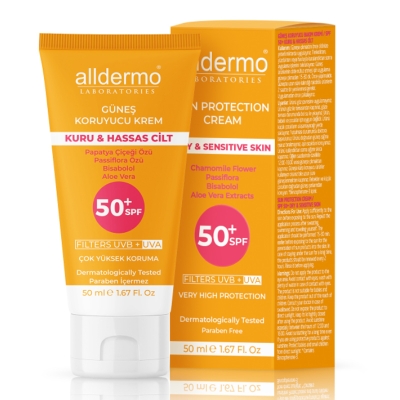 Alldermo Spf50+ Güneş Koruyucu Krem Tüp 50 ml