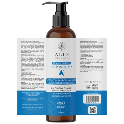 Alls Biocosmetics CicaVera Prebiyotik Temizleme Jeli 200 ml