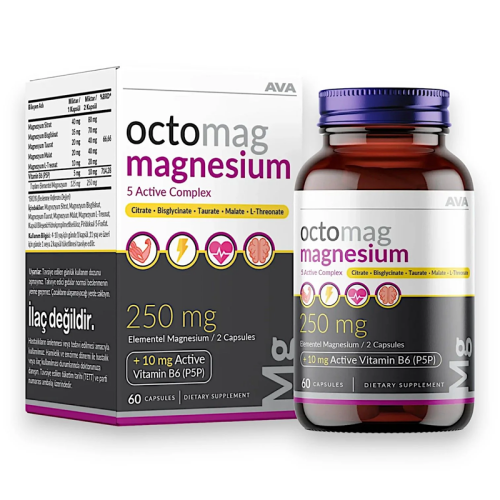 Ava Octomag X5 Magnezyum Complex 60 Bitkisel Kapsül - 1