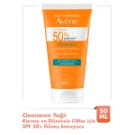 Avene Solaire Cleanance SPF 50+ Yağlı Ciltler için Güneş Koruyucu 50 ml - Thumbnail