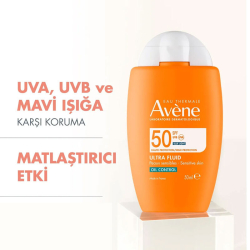 Avene Ultra Fluid Oil Control SPF50 Yağlı Ciltler İçin Çok Yüksek Korumalı Güneş Kremi 50 ml - 3