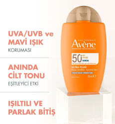 Avene Ultra Fluid Perfector SPF50+ Cilt Tonu Eşitleyici Renkli Güneş Kremi 50 ml - 3