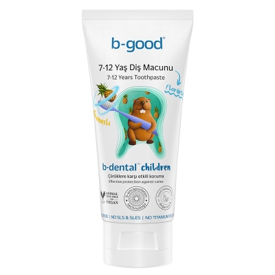 b-good b-dental 7-12 Yaş Çocuk Diş Macunu Florürlü Ananas 50 ml