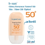 b-good b-sun Spf 50 Tinted Natural Güneş Sütü 50 ml - Thumbnail