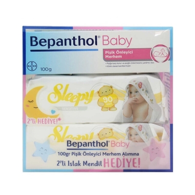 Bepanthol Baby Pişik Önleyici Merhem 100 gr + 2'li Islak Mendil HEDİYE!