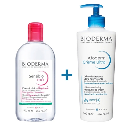 Bioderma Atoderm Creme Ultra 500ml+Sensibio H2O 500ml HEDİYE