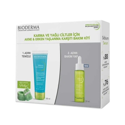 Bioderma Karma ve Yağlı Ciltlere Özel Erken Yaşlanma Karşıtı Bakım Kiti