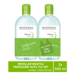 Bioderma Sebium H2O Yüz ve Makyaj Temizleme Suyu 2 x 500 ml - Thumbnail