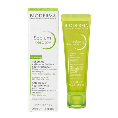 Bioderma Sebium Kerato+ Gel Cream 30 ml+Sebium Foaming Gel Active 45 ml Hediye