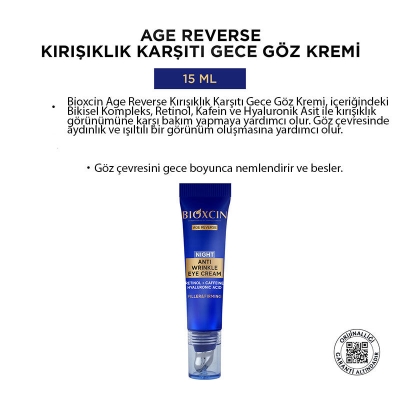 Bioxcin Age Reverse Kırışıklık Karşıtı Gece Göz Çevresi Kremi 15 ml