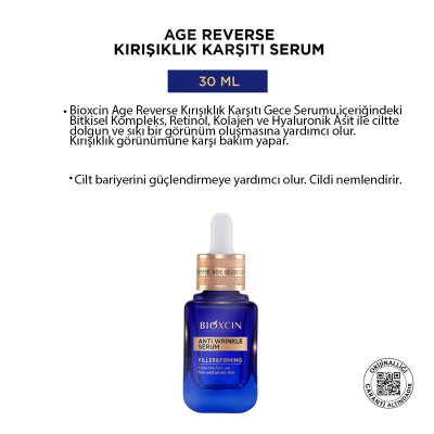 Bioxcin Age Reverse Kırışıklık Karşıtı Gece Serumu 30 ml