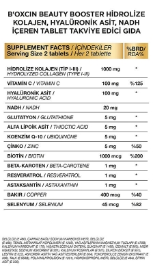 Bioxcin Beauty Booster Kolajen NADH++CoQ10 60 Tablet