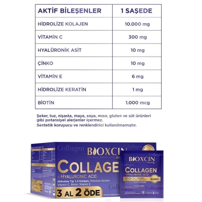 Bioxcin Beauty Collagen 90 Saşe - 3 AL 2 ÖDE