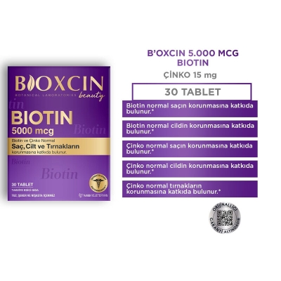 Bioxcin Biotin 5000 mcg Takviye Edici Gıda 30 Tablet