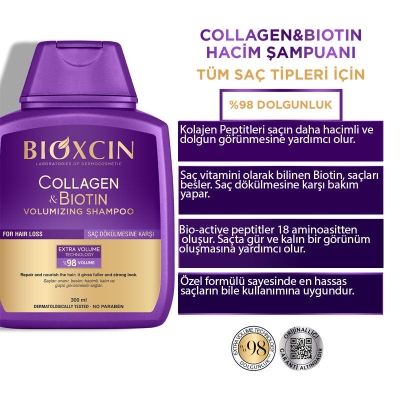 Bioxcin Collagen Biotin Saç Dökülmesine Karşı Şampuan 300 ml