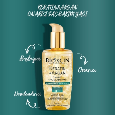 Bioxcin Keratin ve Argan Onarıcı Saç Bakım Yağı 150 ml