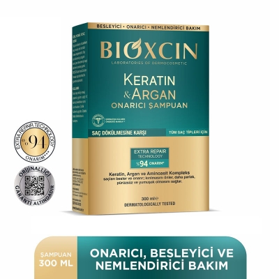 Bioxcin Keratin ve Argan Onarıcı Şampuan 2x300 ml