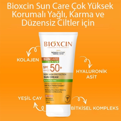 Bioxcin Sun Care Düzensiz Ciltler için Spf 50 Güneş Kremi 150 ml