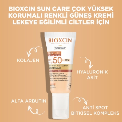 Bioxcin Sun Care Lekeli Ciltler için Güneş Kremi SPF 50+ 50 ml - Renkli