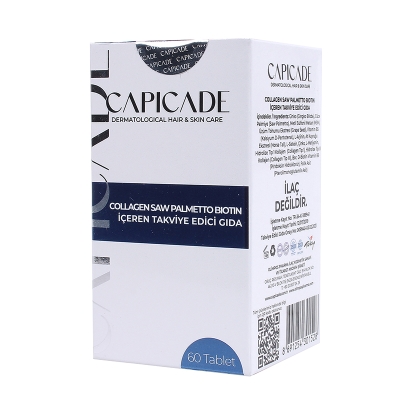 Capicade Collagen Saw Palmetto Biotin İçeren Takviye Edici Gıda 60 Tablet