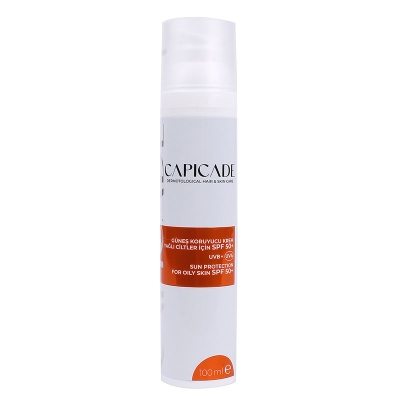 Capicade SPF50+ Güneş Koruyucu Krem 100 ml - Düzensiz ve Yağlı Ciltler