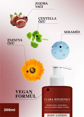 Clara Hygienics Hydrating Jojoba Nemlendirici Günlük Vücut Losyonu 200 ml