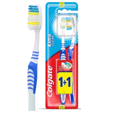 Colgate Extra Clean 1+1 Diş Fırçası Orta