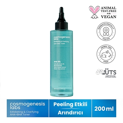 Cosmogenesis Labs Peeling Etkili Arındırıcı AHA ve BHA Tonik 200 ml