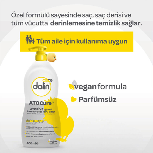 Dalin Care Atocure Saç ve Vücut Şampuanı 400 ml - 2