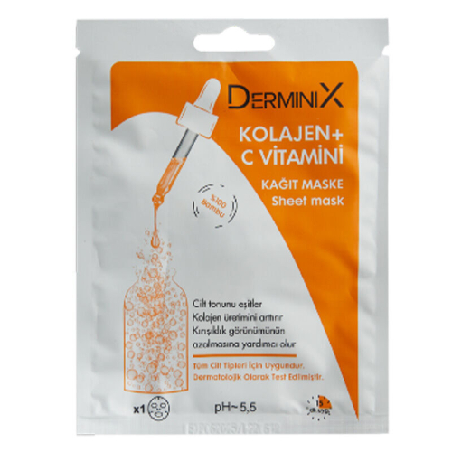 Derminix Kolajen + C Vitamini Kağıt Maske 1 Adet - 1