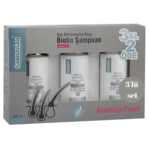 Dermoskin Biotin Shampoo For Women 200ml 3 Al 2 Öde - 1