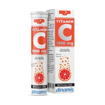 Dinamis Vitamin C 1000 mg Takviye Edici Gıda 20 Efervesan Tablet