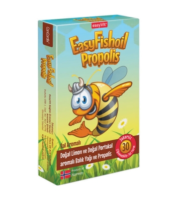 Easy Fish Oil Propolis 30 Çiğnenebilir Jel - Bal Aromalı