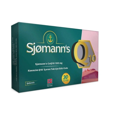 Sjomann’s CoQ10 100 mg İçeren Takviye Edici Gıda 30 Adet Çiğnenebilir Jel Form