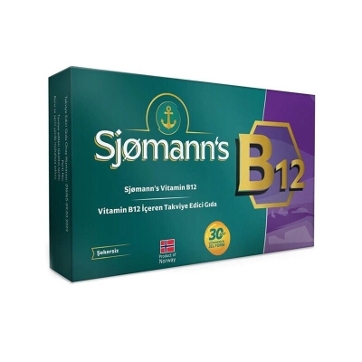 Sjomann’s Vitamin B12 İçeren Takviye Edici Gıda 30 Adet Çiğnenebilir Jel Form