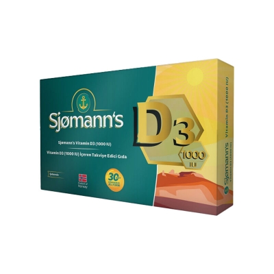 Sjomann’s Vitamin D3 1000 IU İçeren Takviye Edici Gıda 30 Adet Çiğnenebilir Jel Form