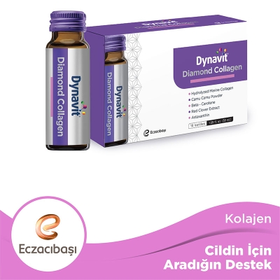 Eczacıbaşı Dynavit Diamond Collagen Sıvı Takviye Edici Gıda 10 x 50 ml