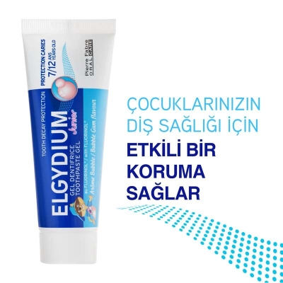 Elgydium Balonlu Ciklet Aromalı 7-12 Yaş Diş Macunu 50 ml