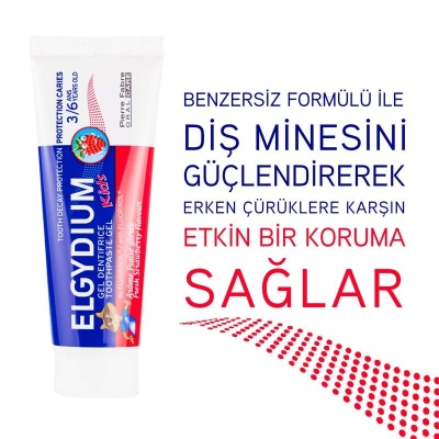 Elgydium Çilek Aromalı 3-6 Yaş Çocuk Diş Macunu 50 ml