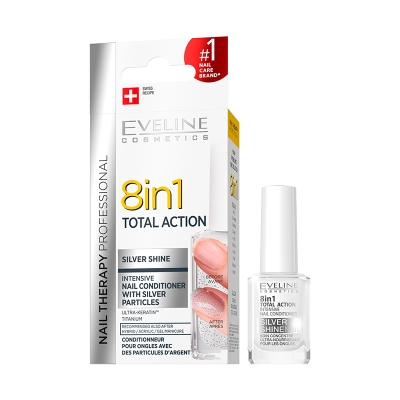 Eveline Silver Shine Intensive Nail Conditioner 8 in 1 Total Action 12 ml