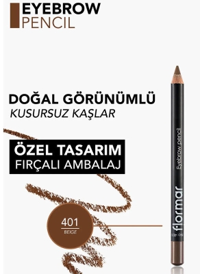 Flormar Doğal Görünüm Veren Fırça Kapaklı Yumuşak Uçlu Kaş Kalemi 1.14 gr - Beige