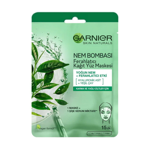 Garnier Nem Bombası Ferahlatıcı Kağıt Yüz Maskesi 28 g - 1