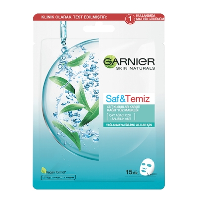 Garnier Saf ve Temiz Kağıt Yüz Maskesi 23 gr