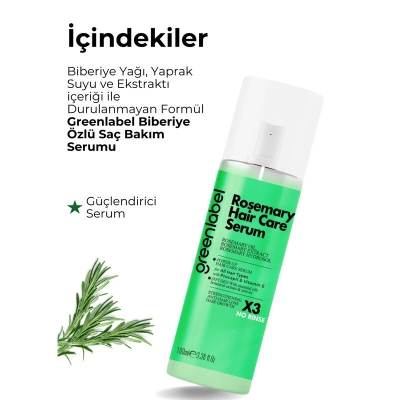 Greenlabel Rosemary Biberiye Özlü Saç Bakım Serumu 100 ml