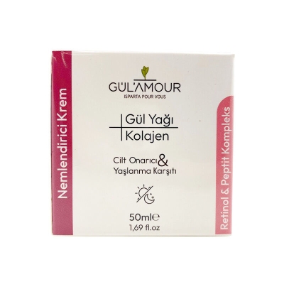 GülAmor Gül Yağı ve Kolajen İçeren Nemlendirici Krem 50 ml