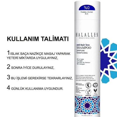 Halalles Saç Dökülmesine Karşı Şampuan 300 ml