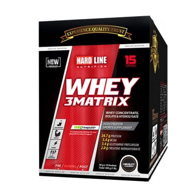 Hardline Whey 3Matrix Çikolata 30 g x 15 Adet 450 g