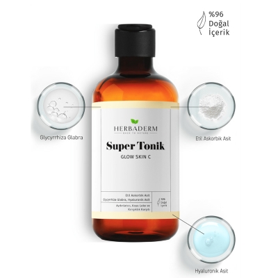 Herbaderm Aydınlatıcı, Leke ve Kırışıklık Karşıtı Super Tonik 250 ml