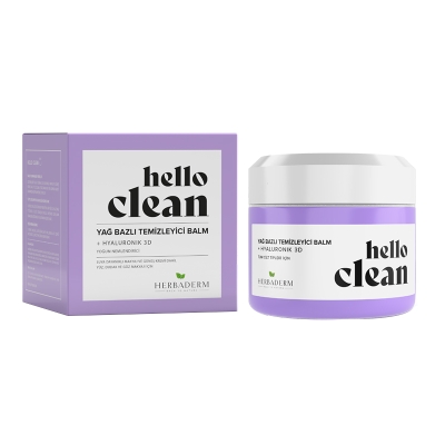 Herbaderm Hello Clean Yağ Bazlı Temizleyici Balm 100 ml | Yoğun Nemlendirici